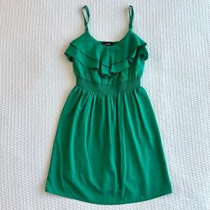 A. Byer Kelly green sleeveless mini dress